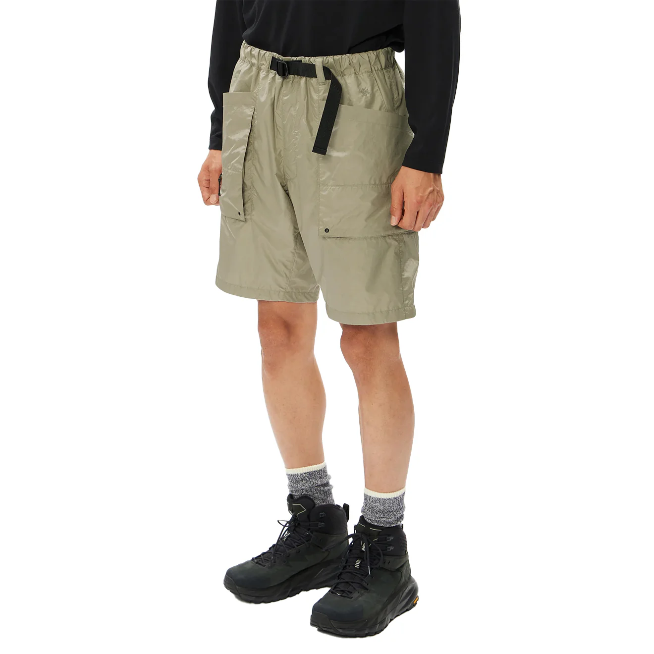 Goldwin Rip-Stop Light Cargo Shorts Black - Image 2