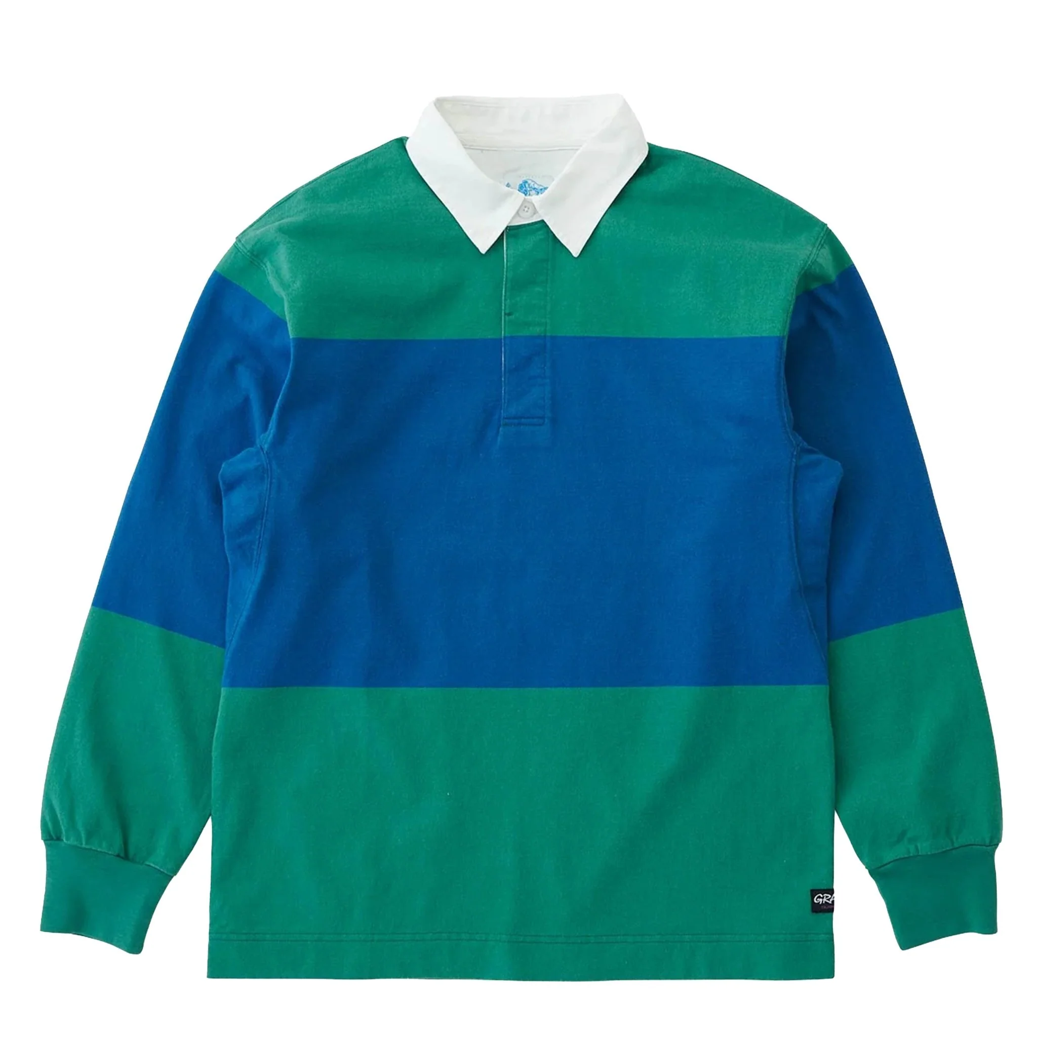 Gramicci Langdon Rugby Shirt Cerulean / Emerald