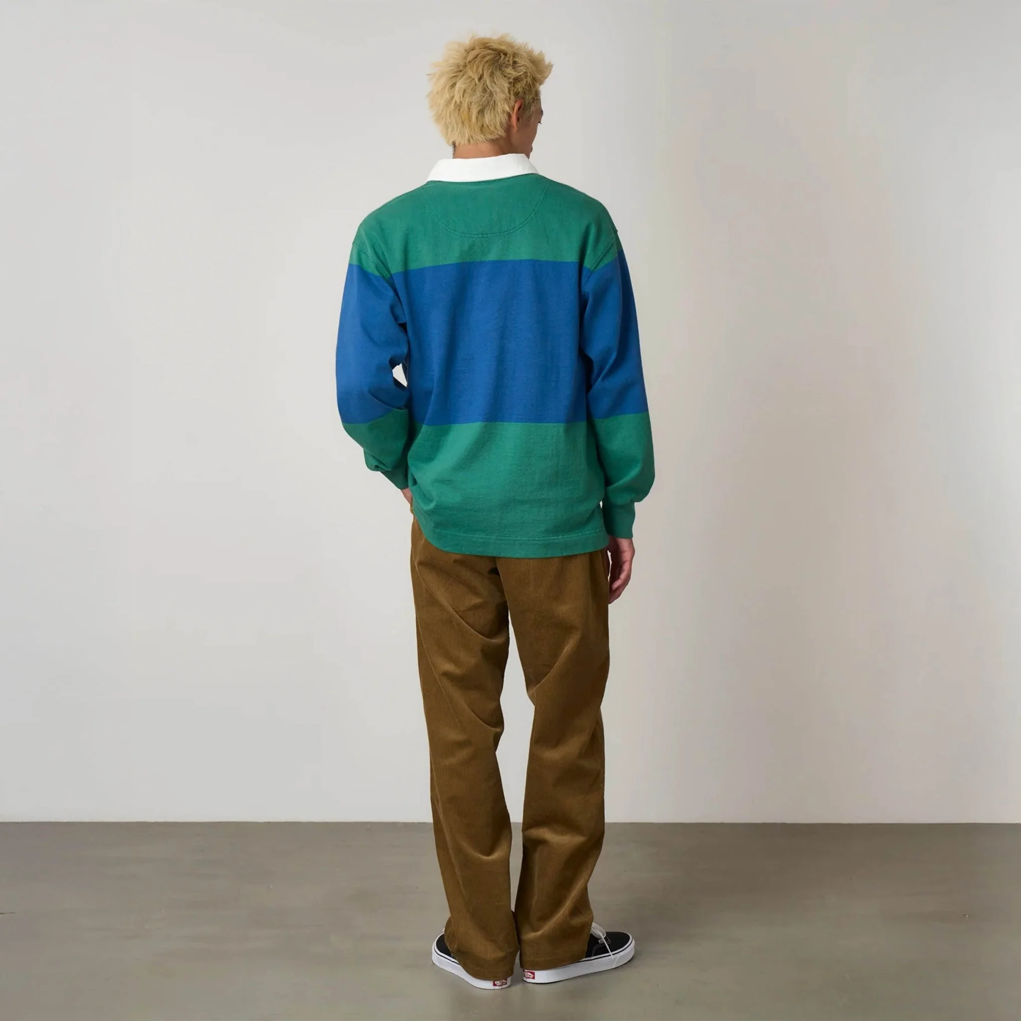 Gramicci Langdon Rugby Shirt Cerulean / Emerald - Image 4
