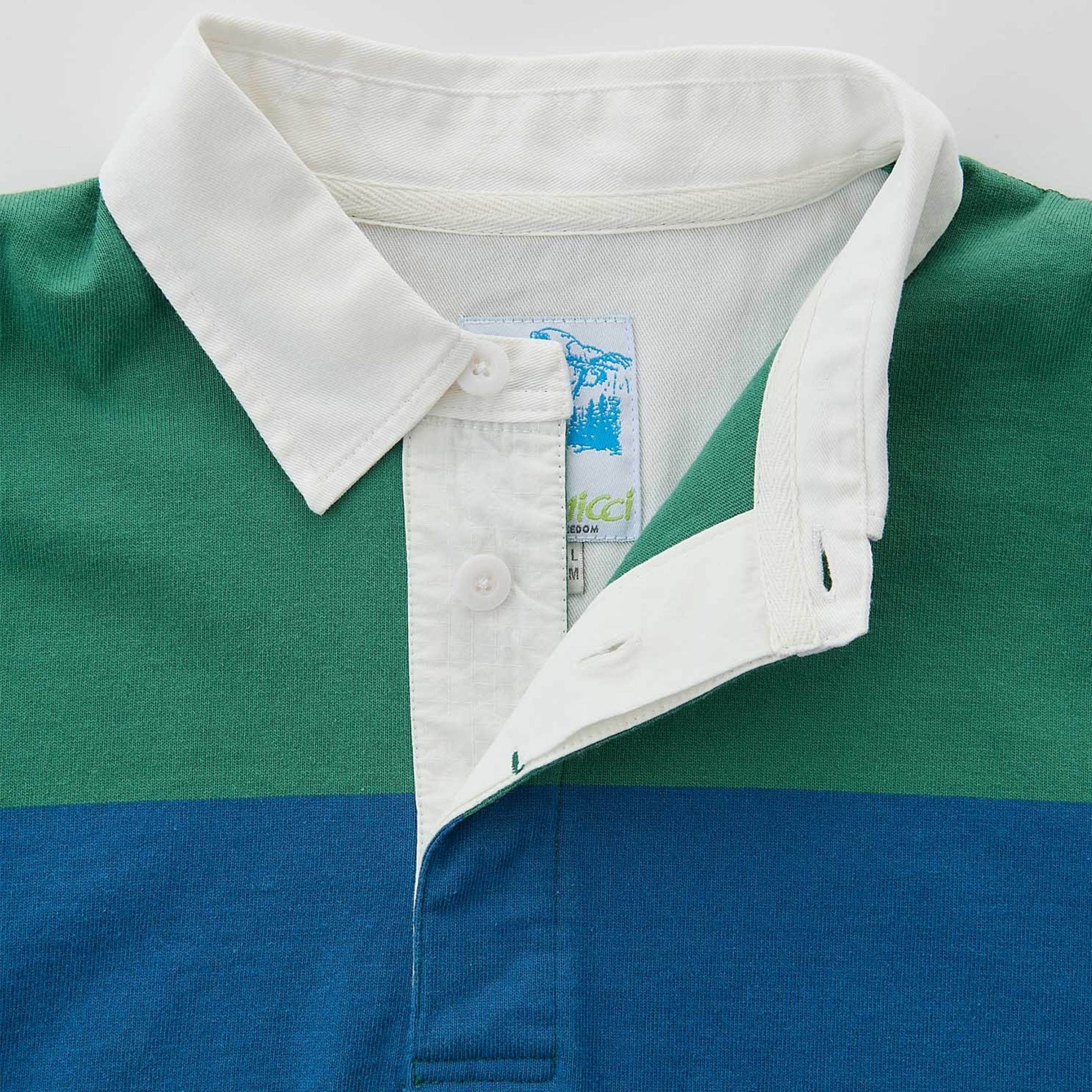 Gramicci Langdon Rugby Shirt Cerulean / Emerald - Image 6