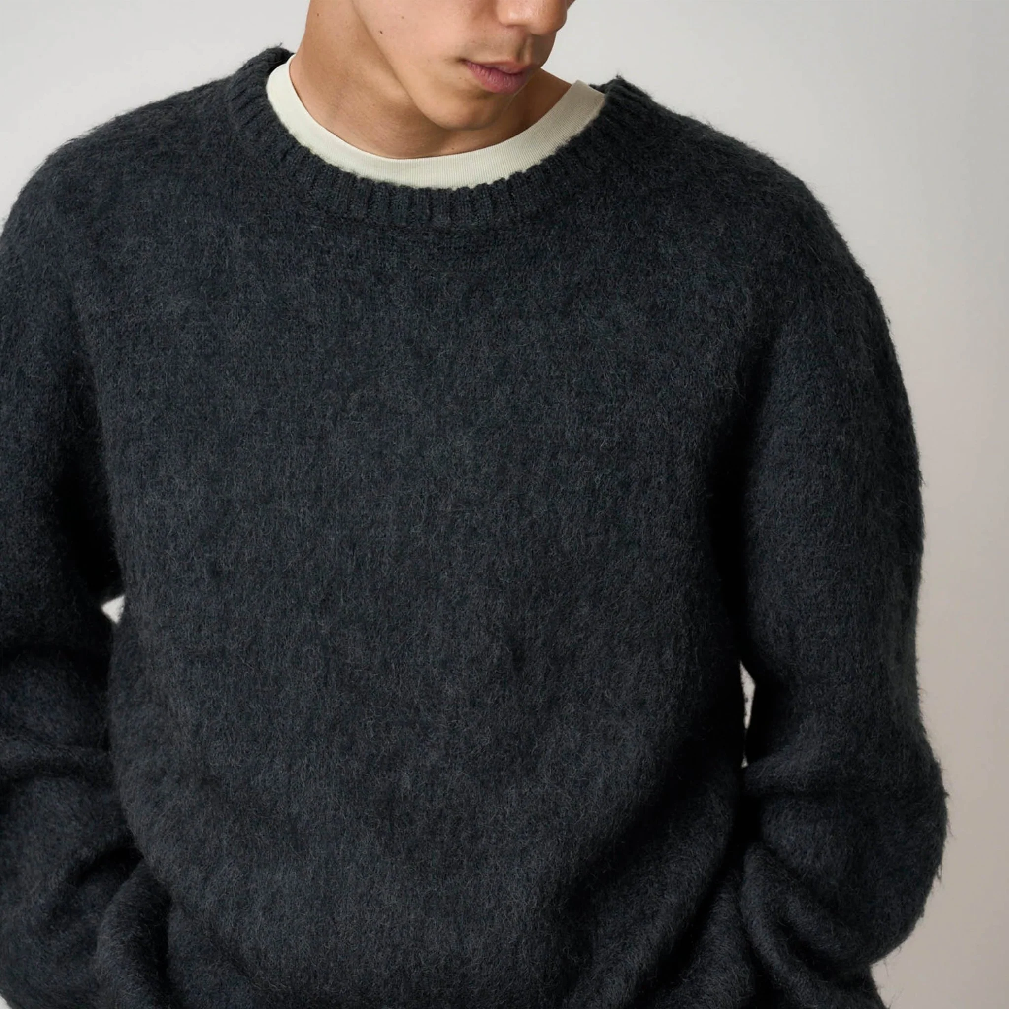 Gramicci Mohair Sweater Charcoal - Image 3