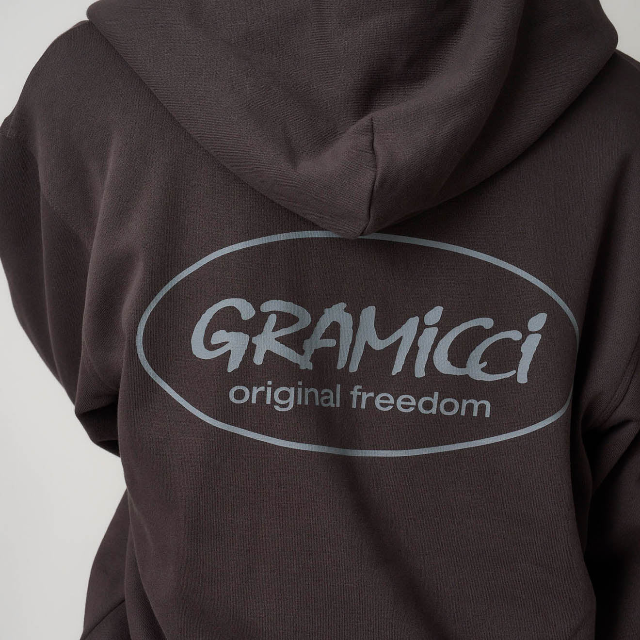 Gramicci Original Freedom Zip Hooded Sweatshirt Deep Brown - Image 3