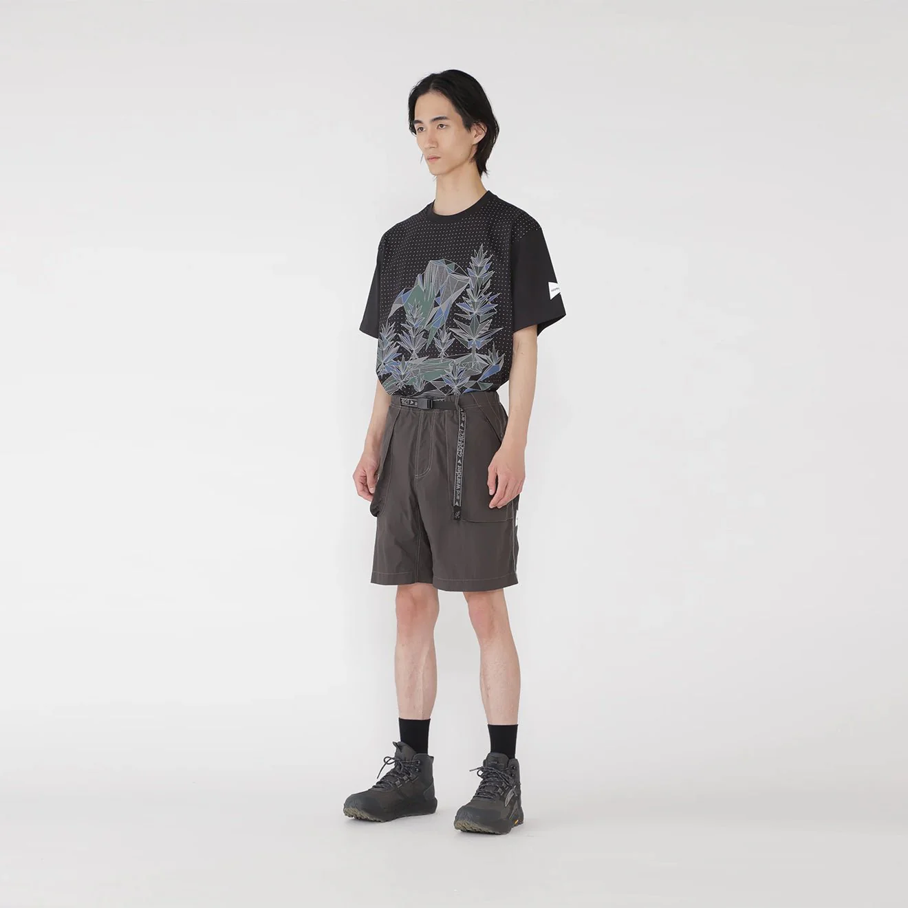 Gramicci x And Wander Brushed Nylon Short Charcoal - Image 5