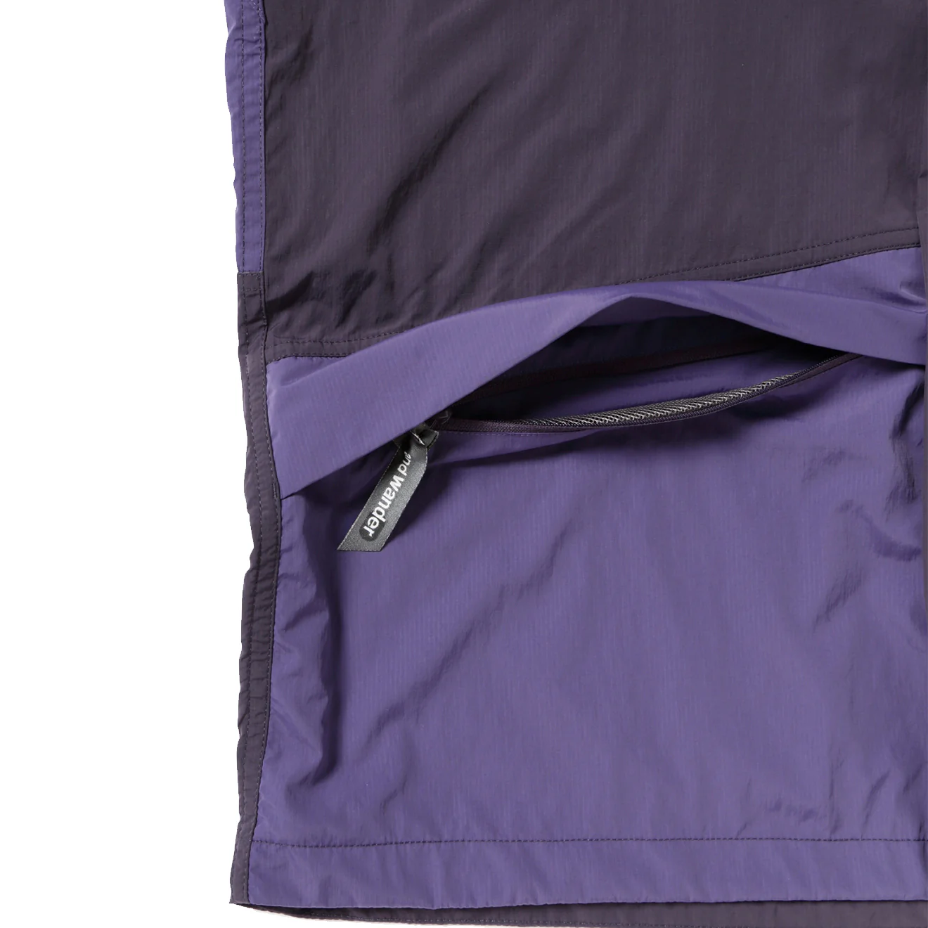 Gramicci x And Wander Patchwork Wind Hoodie Multi Purple - Image 3