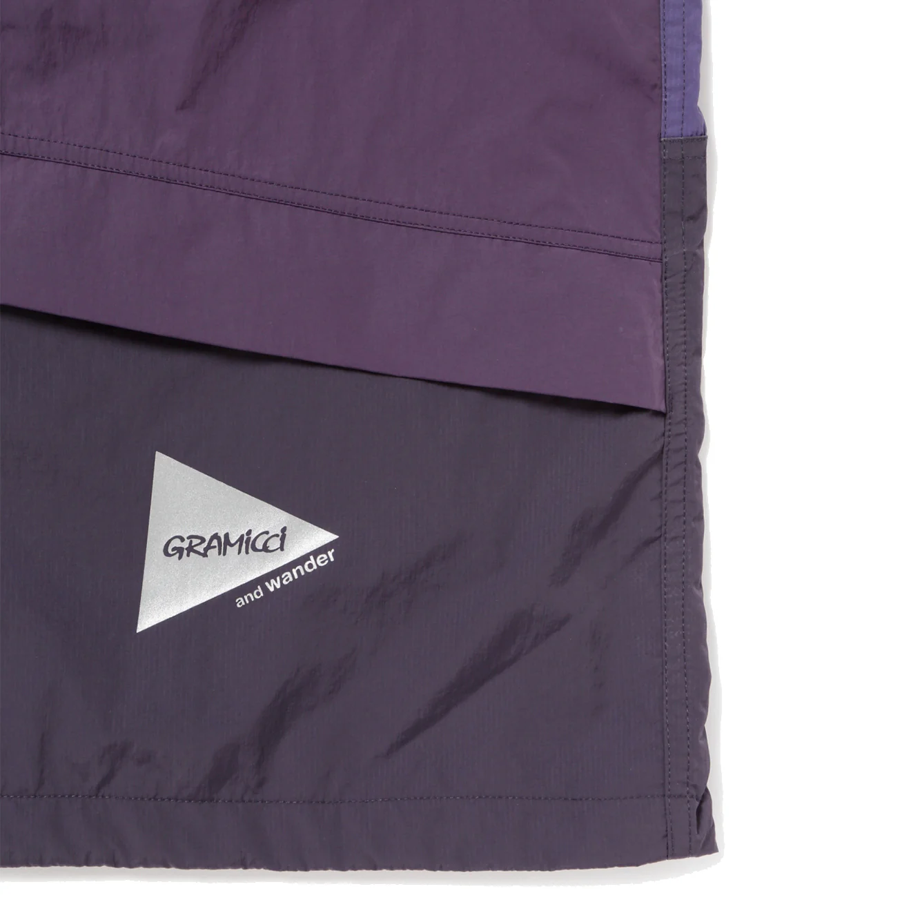 Gramicci x And Wander Patchwork Wind Hoodie Multi Purple - Image 9