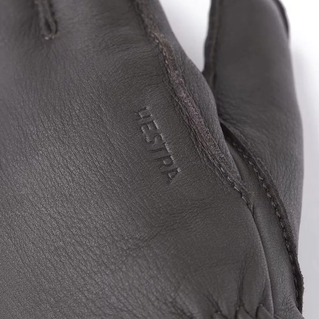 Hestra Deerskin Primaloft Rib Glove Dark brown - Image 2
