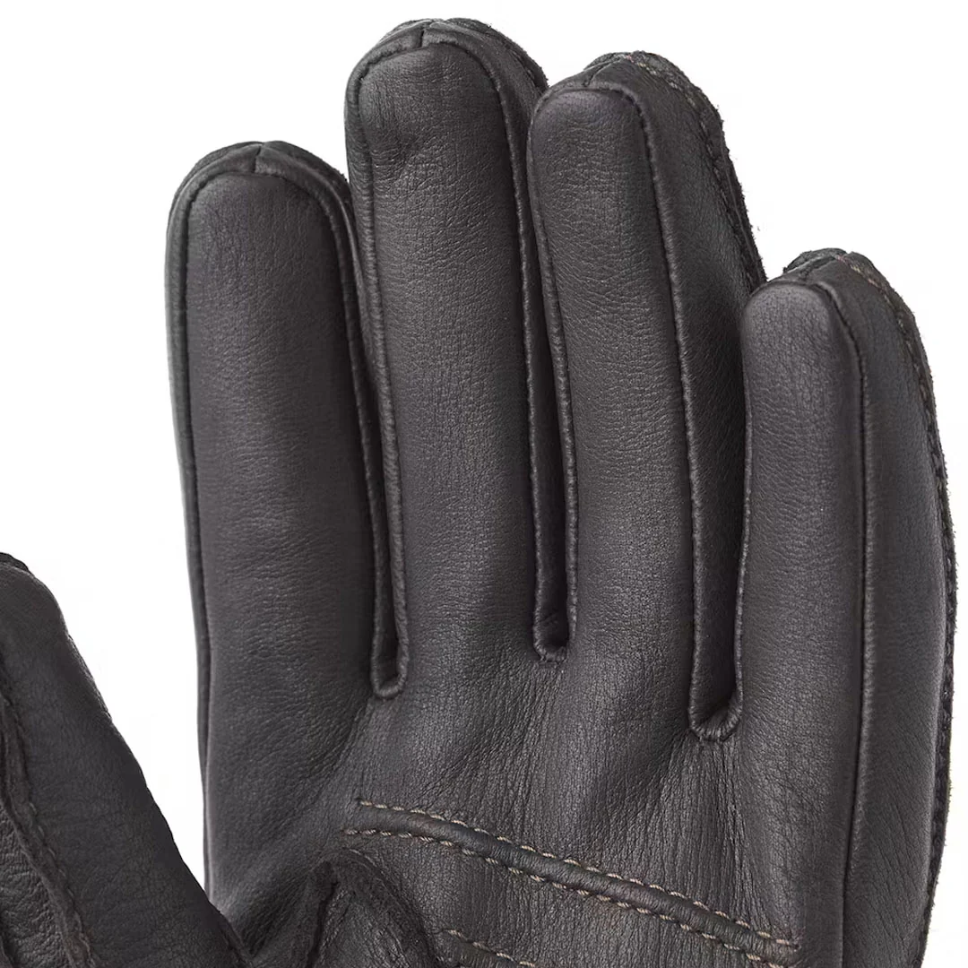 Hestra Deerskin Primaloft Rib Glove Dark brown - Image 3
