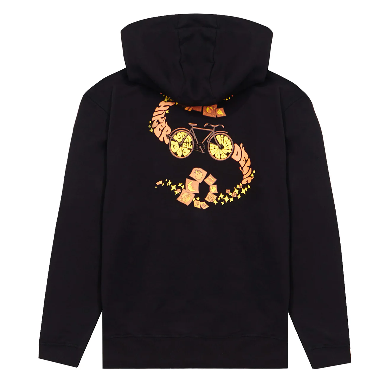 Hikerdelic Bicycle Day Hoodie Black - Image 2