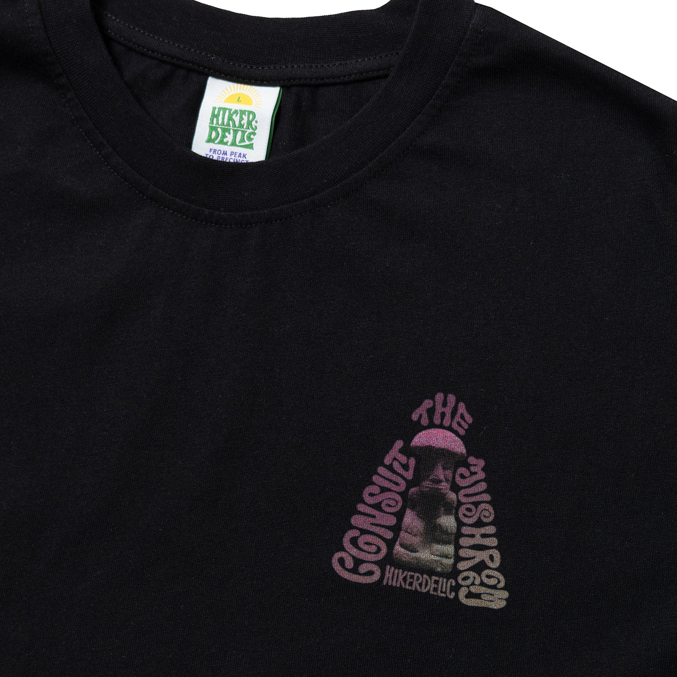 Hikerdelic Consult The Mushroom SS T-Shirt Black - Image 3