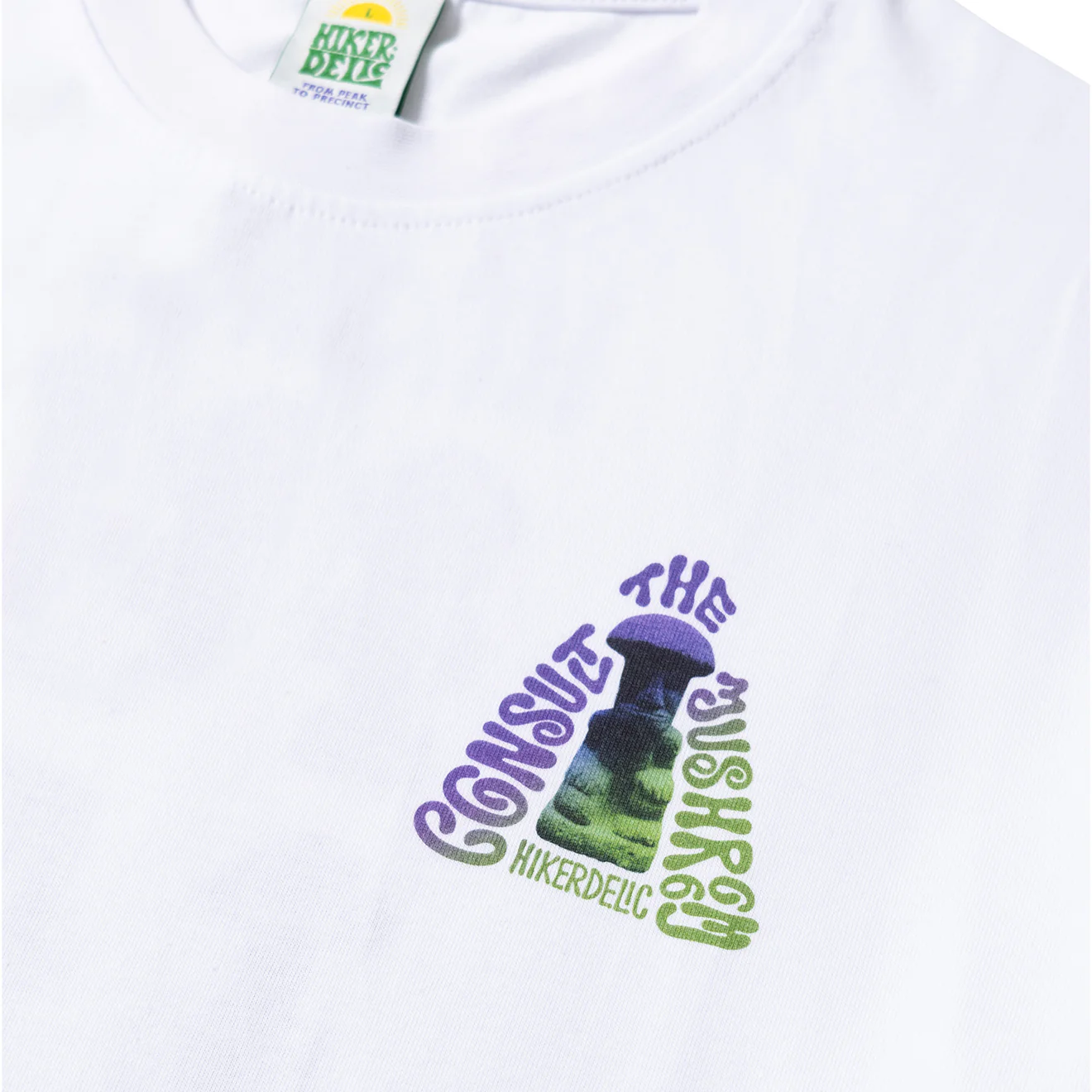 Hikerdelic Consult The Mushroom SS T-Shirt White - Image 3