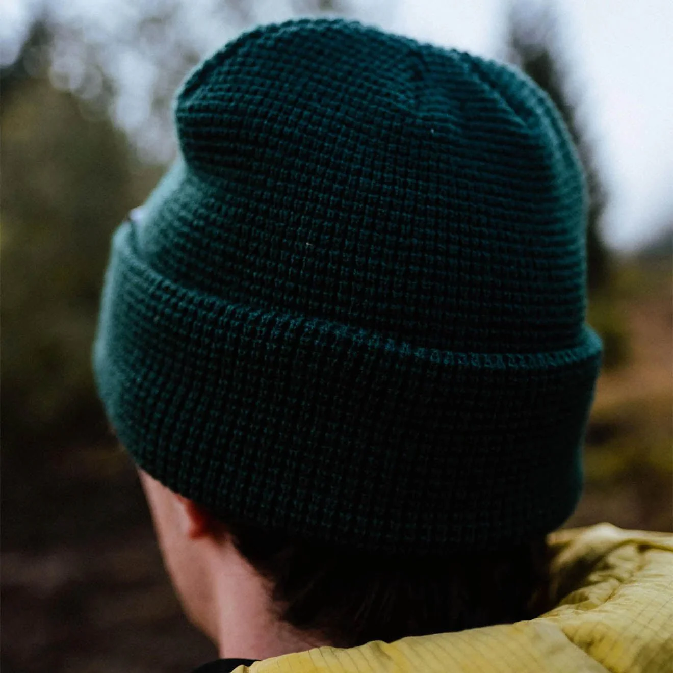 Hikerdelic Hikerdelic Waffle Beanie Hat Forest Green - Image 2