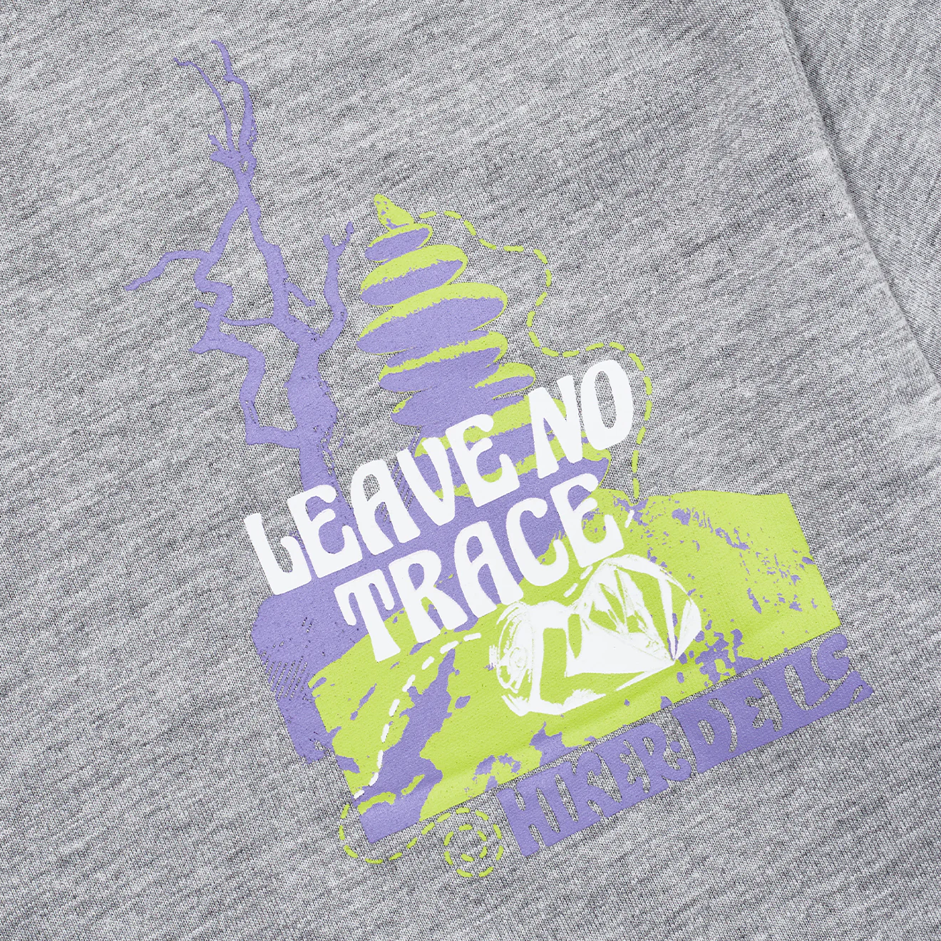 Hikerdelic No Trace SS T-Shirt Grey Marl - Image 2