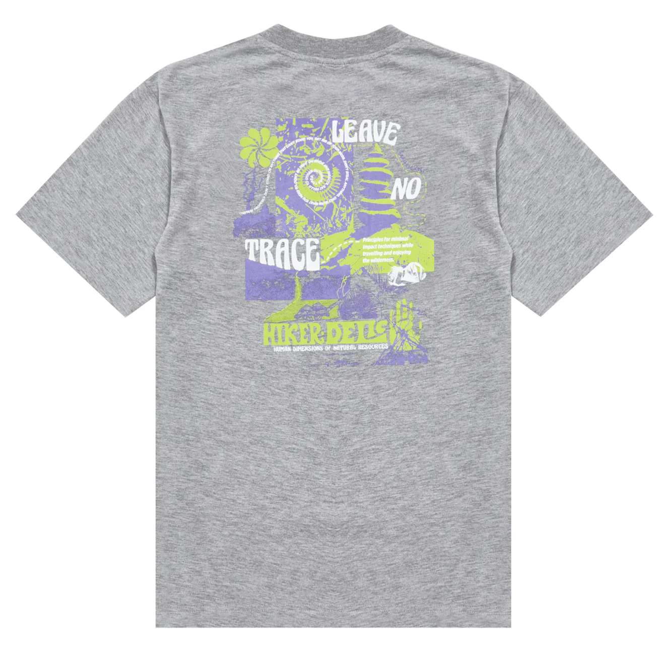 Hikerdelic No Trace SS T-Shirt Grey Marl - Image 4