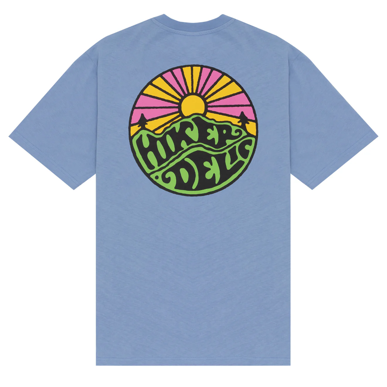 Hikerdelic Original Logo SS T-Shirt - Fjord Blue - Image 2