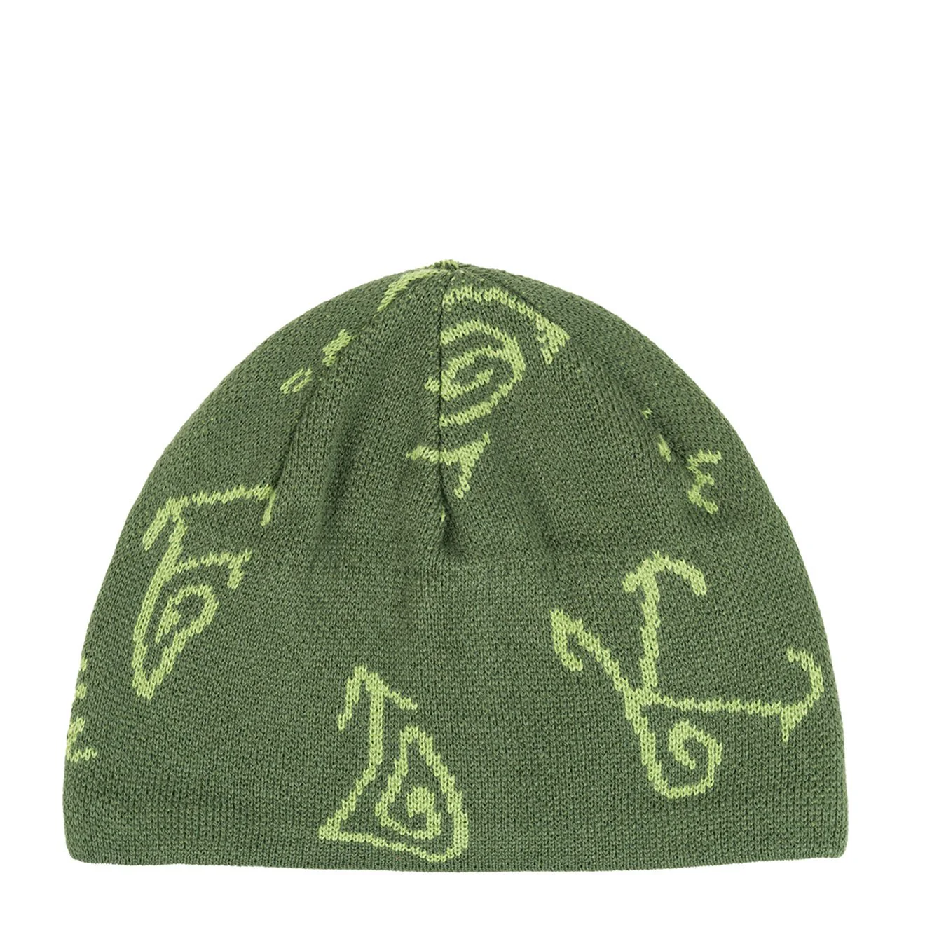 Hikerdelic Petroglyph Skull Beanie Forest Green