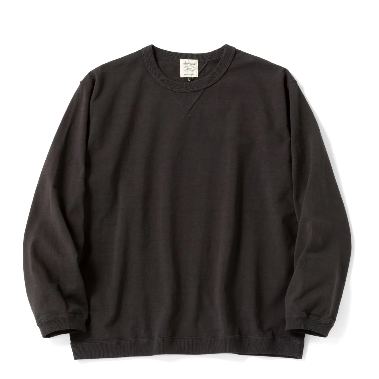 Jackman Dotsume Rib L/S T-shirt Ink Black