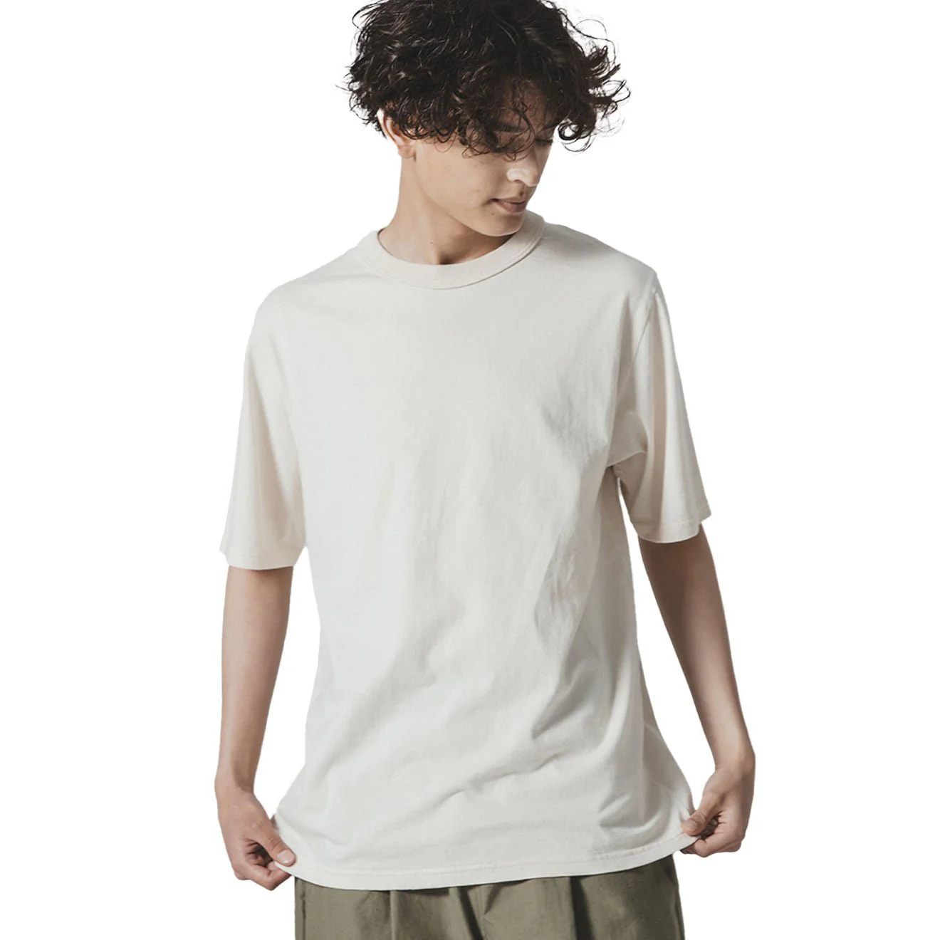 Jackman Lead-Off T-Shirt Ecru - Image 3