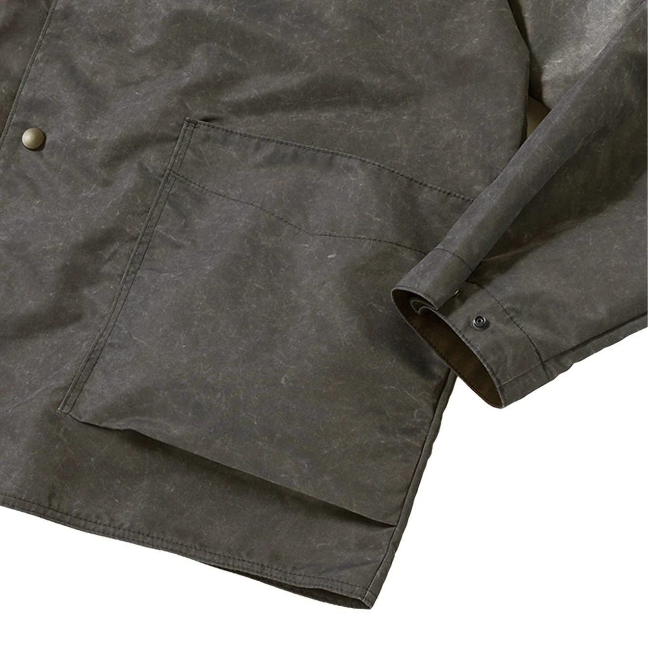 Jackman Pigment Collarless Jacket Olive - Image 3
