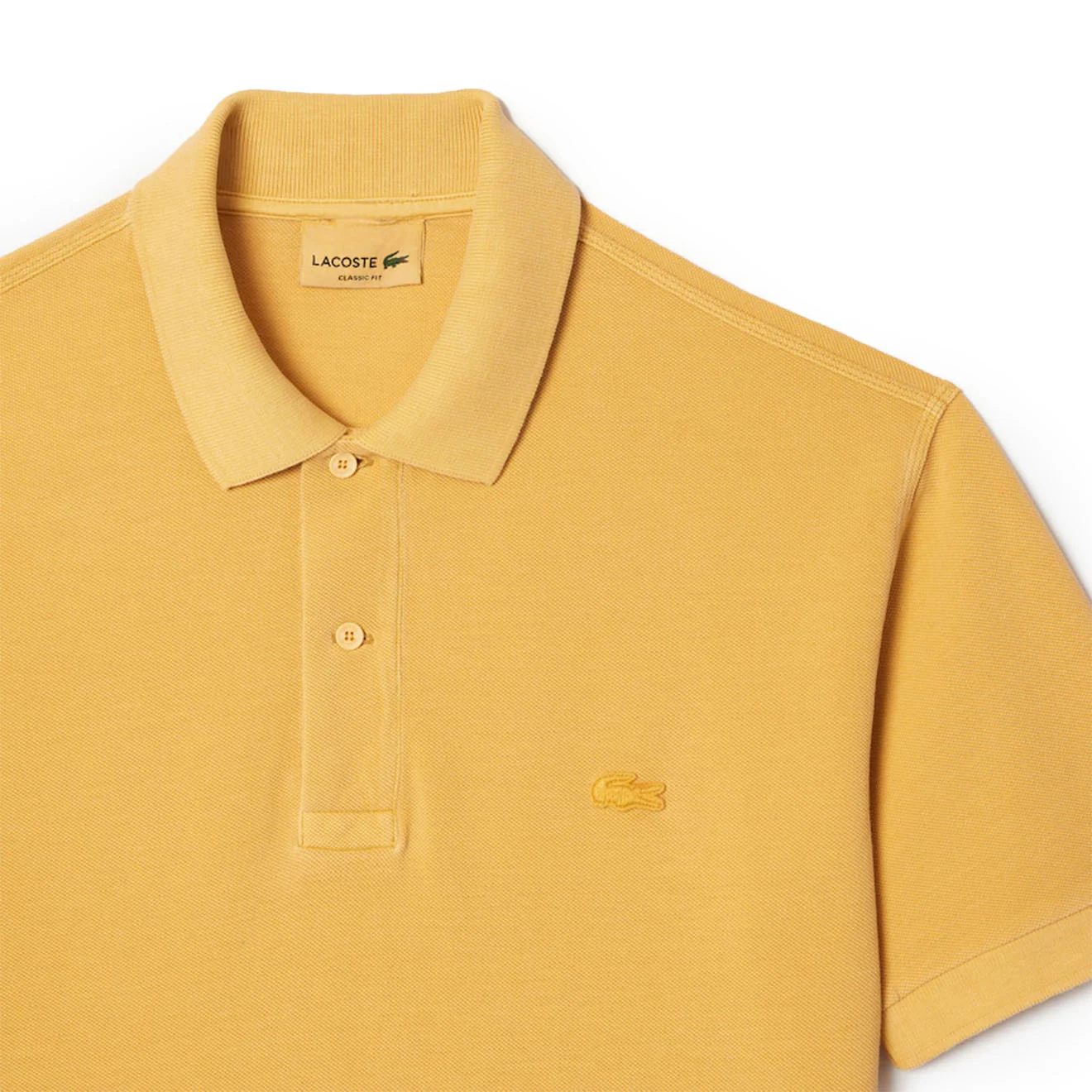 Lacoste Classic Fit Cotton Pique Polo Shirt Eco Golden Haze - Image 2
