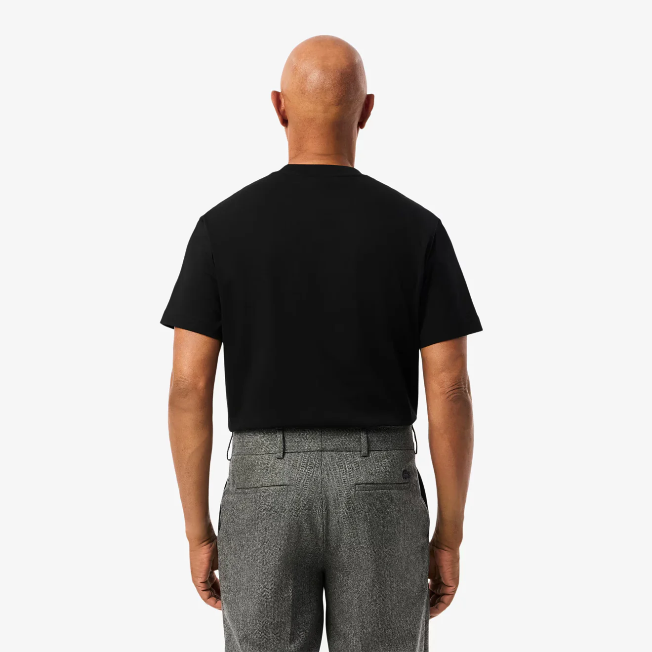 Lacoste Cotton T-Shirt with Breast Pocket Black - Image 4