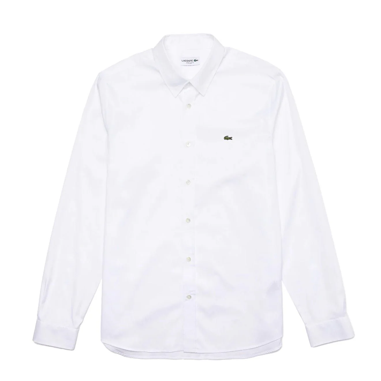 Lacoste L/S Slim Fit Cotton Shirt White