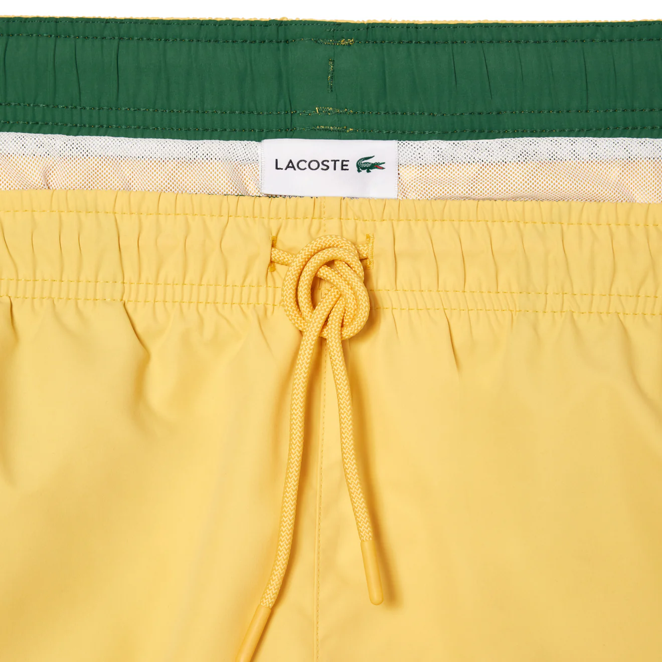 Lacoste Lightweight Swim Shorts Yellow / Green - Image 2
