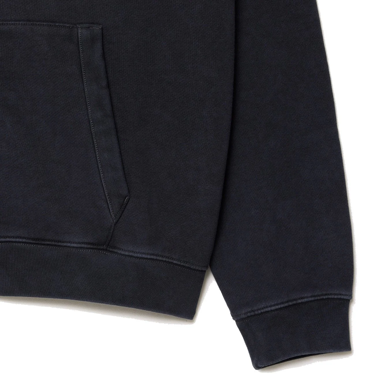 Lacoste Loose Fit Washed Effect Hoodie Black - Image 2