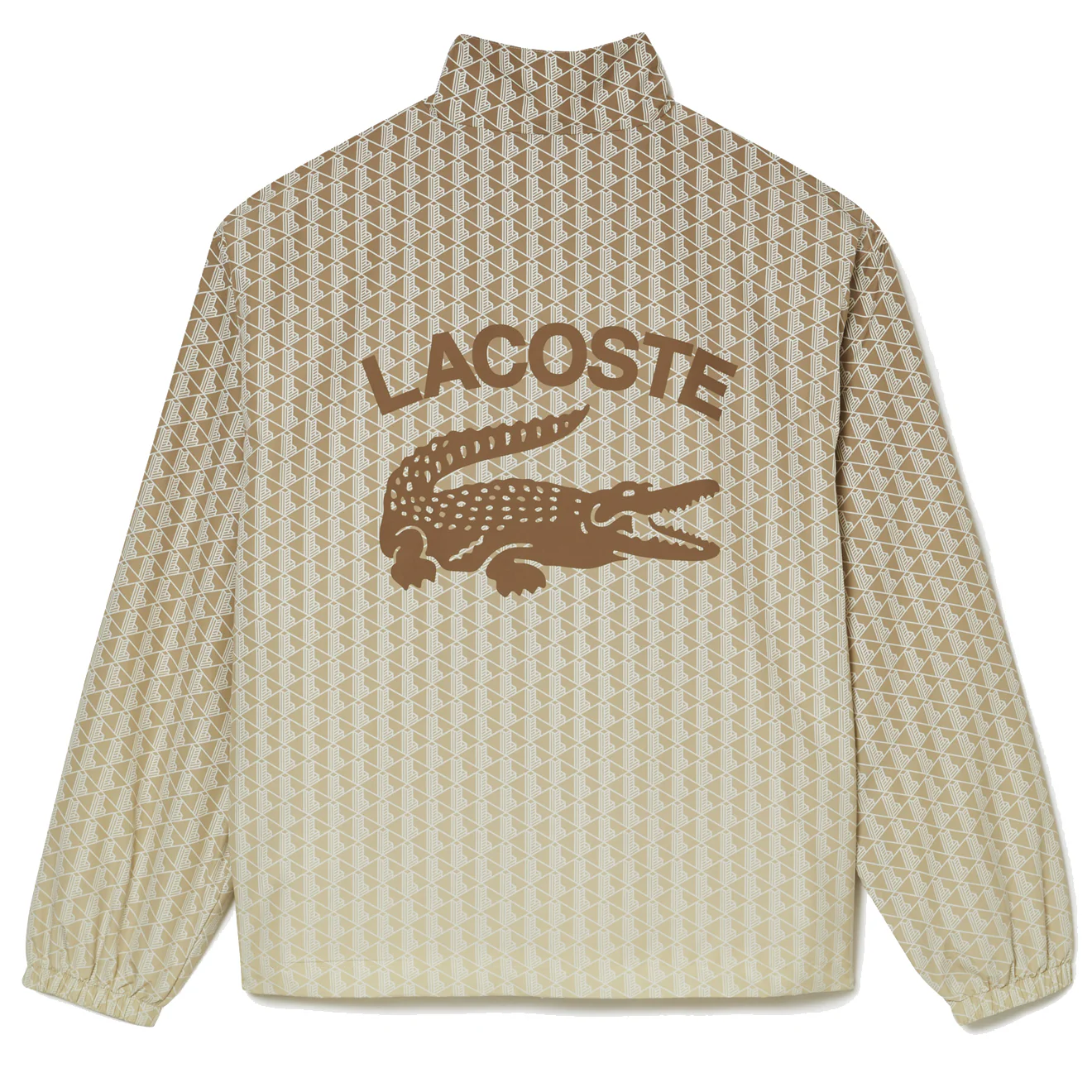 Lacoste Monogram Print Ombre Effect Sportsuit Jacket Brown / Beige / White - Image 2