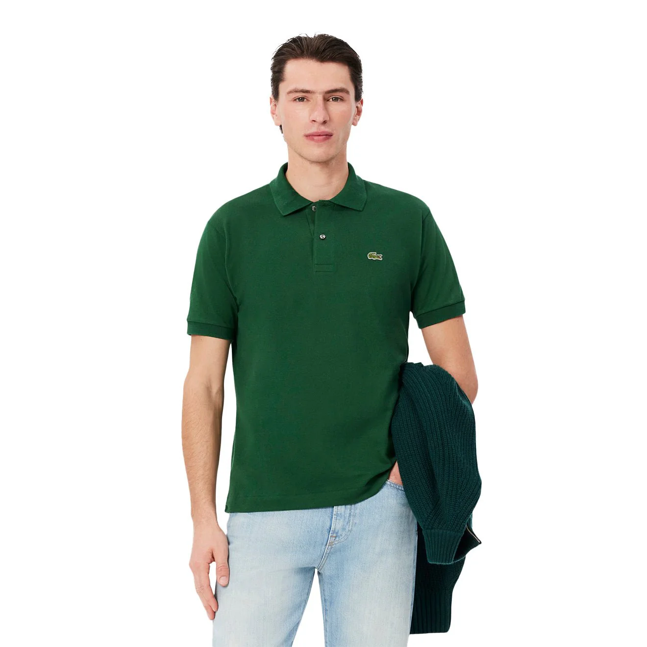 Lacoste Original L.12.12 Petit Pique Cotton Polo Shirt Pine Green - Image 4