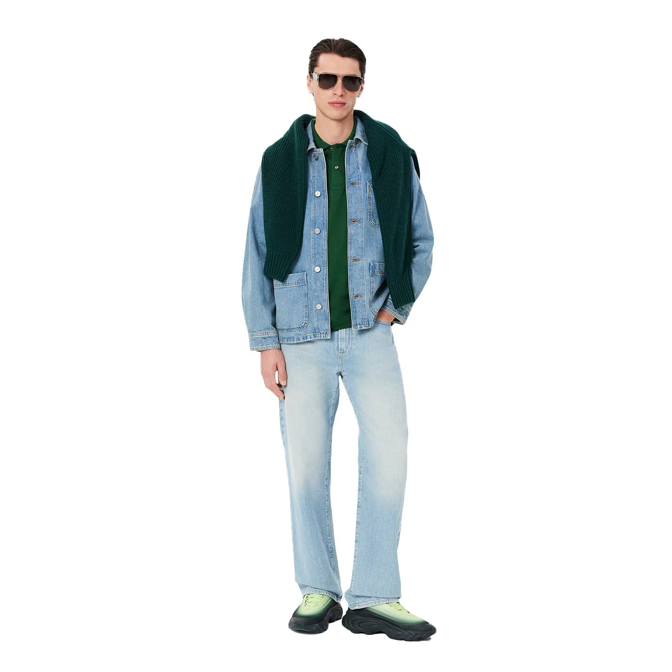 Lacoste Original L.12.12 Petit Pique Cotton Polo Shirt Pine Green - Image 6