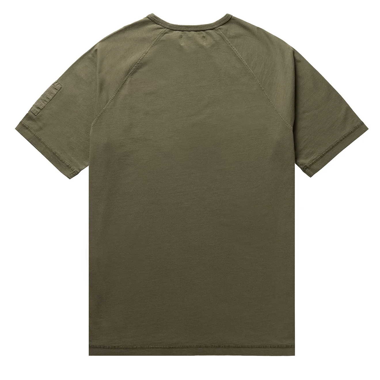 Left Hand Contrast Panel Tee Olive - Image 2