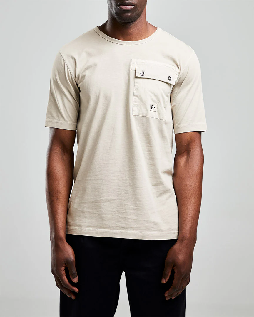 Left Hand Patch Pocket Tee Khaki - Image 3