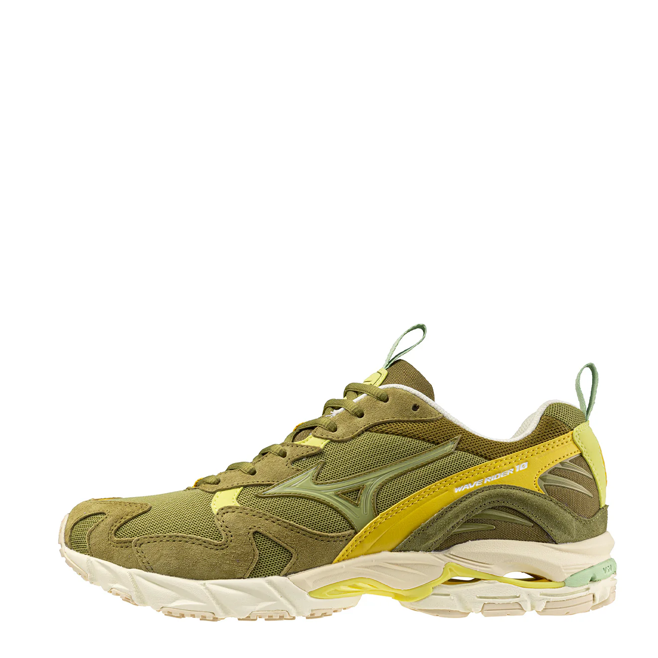 Mizuno Wave Rider 10 Premium Trainers Olive Drab / Cedar / Cedar - Image 2