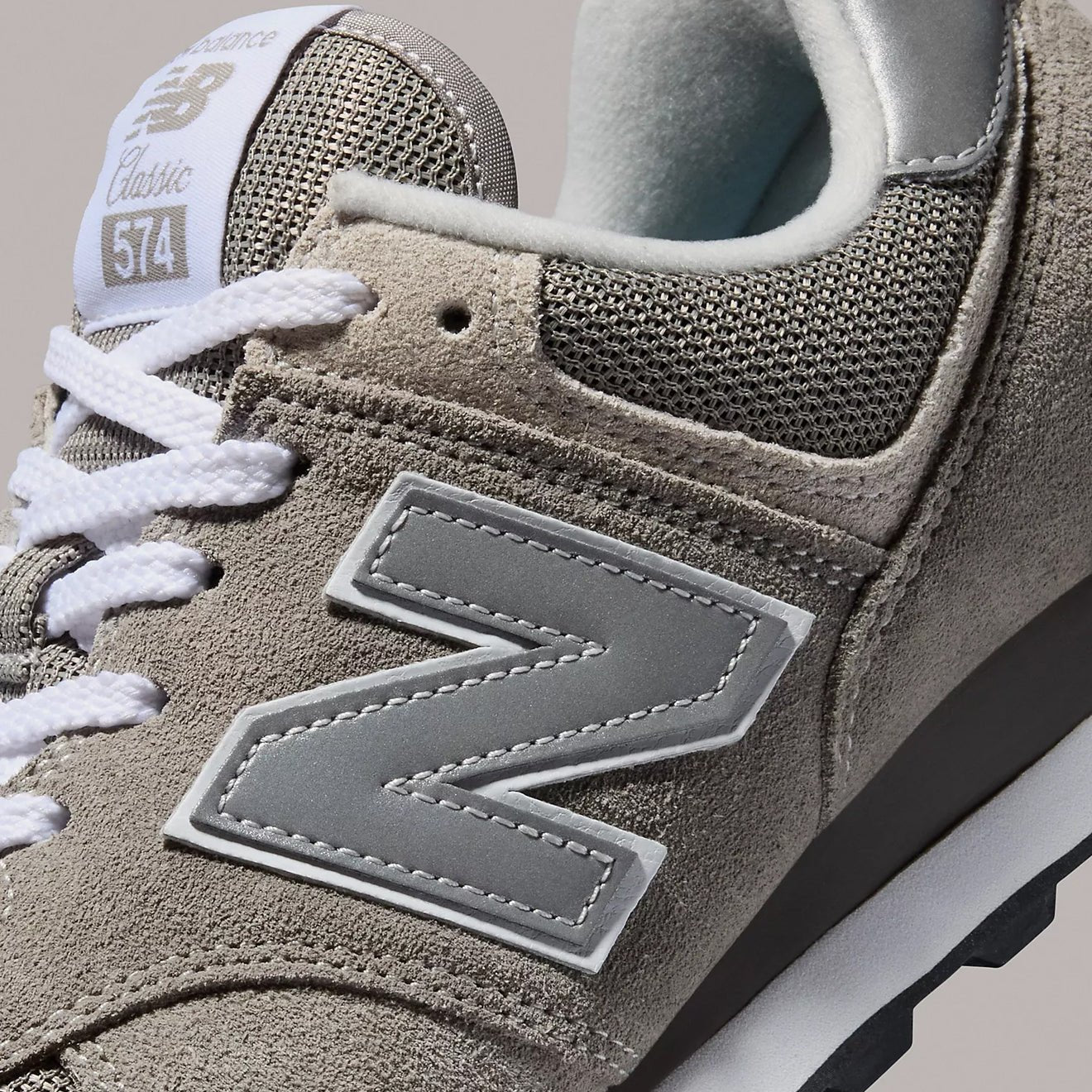New Balance 574 Core Shoes Grey / White - Image 5