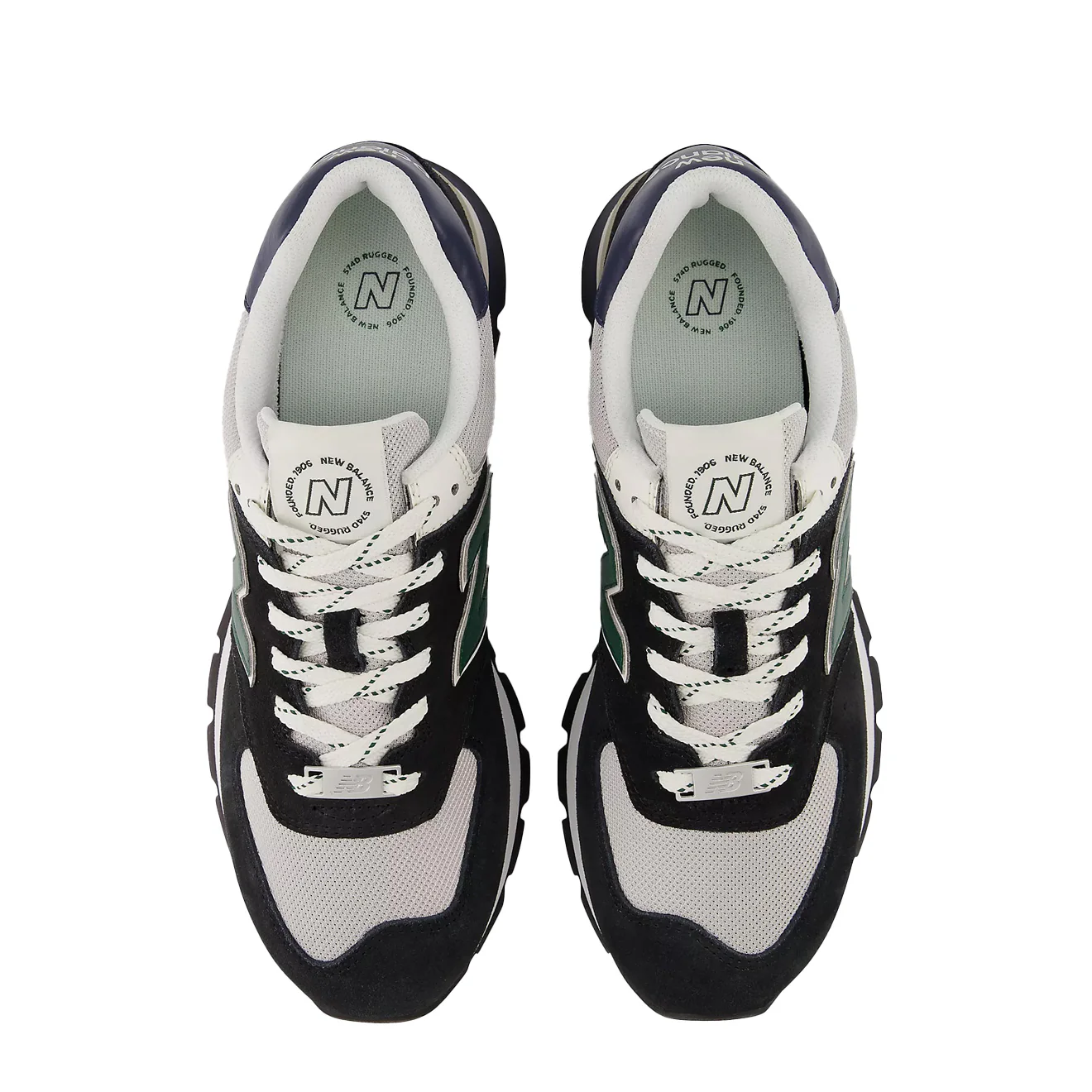 New Balance 574 Rugged Trainers Black / Green - Image 4