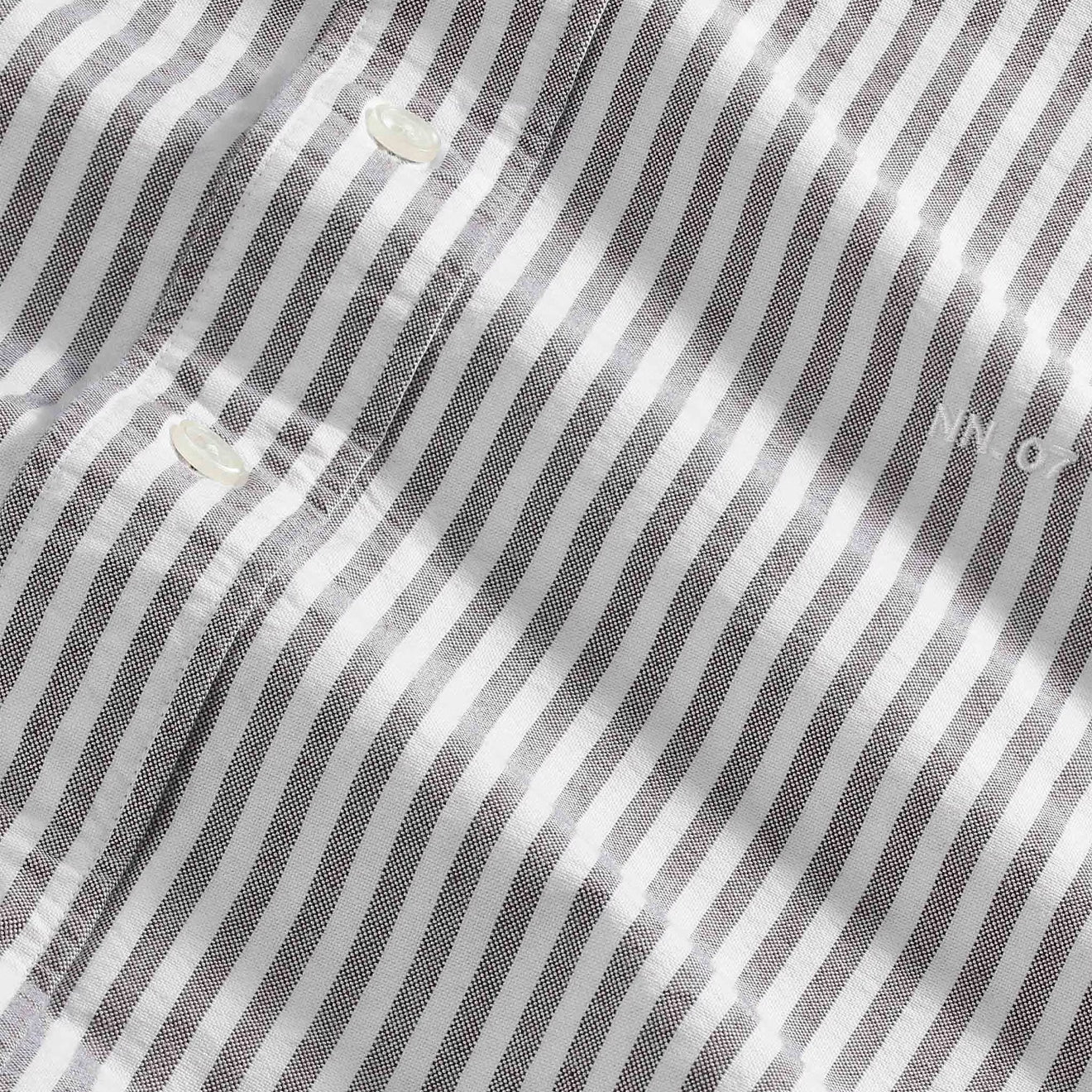 NN07 Colby BD Logo Regular Fit Oxford Shirt Brown Stripe - Image 4