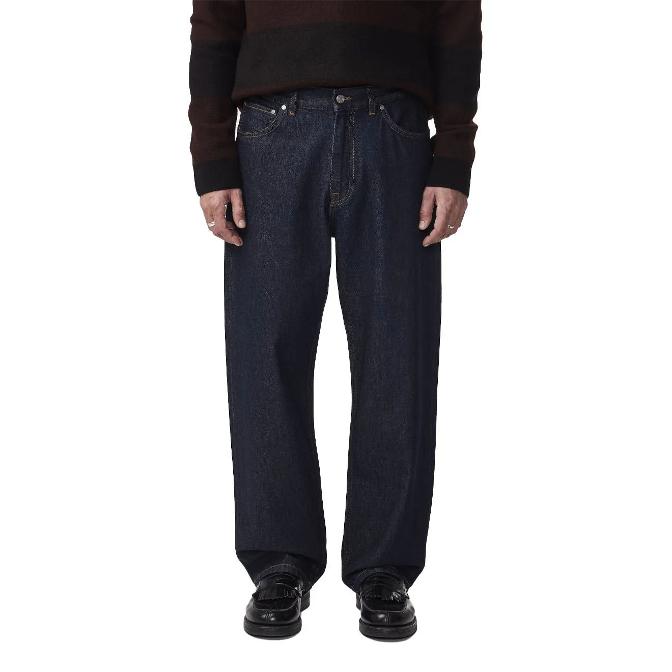 NN07 Otis Straight Leg Relaxed Fit Jeans Raw Indigo - Image 4