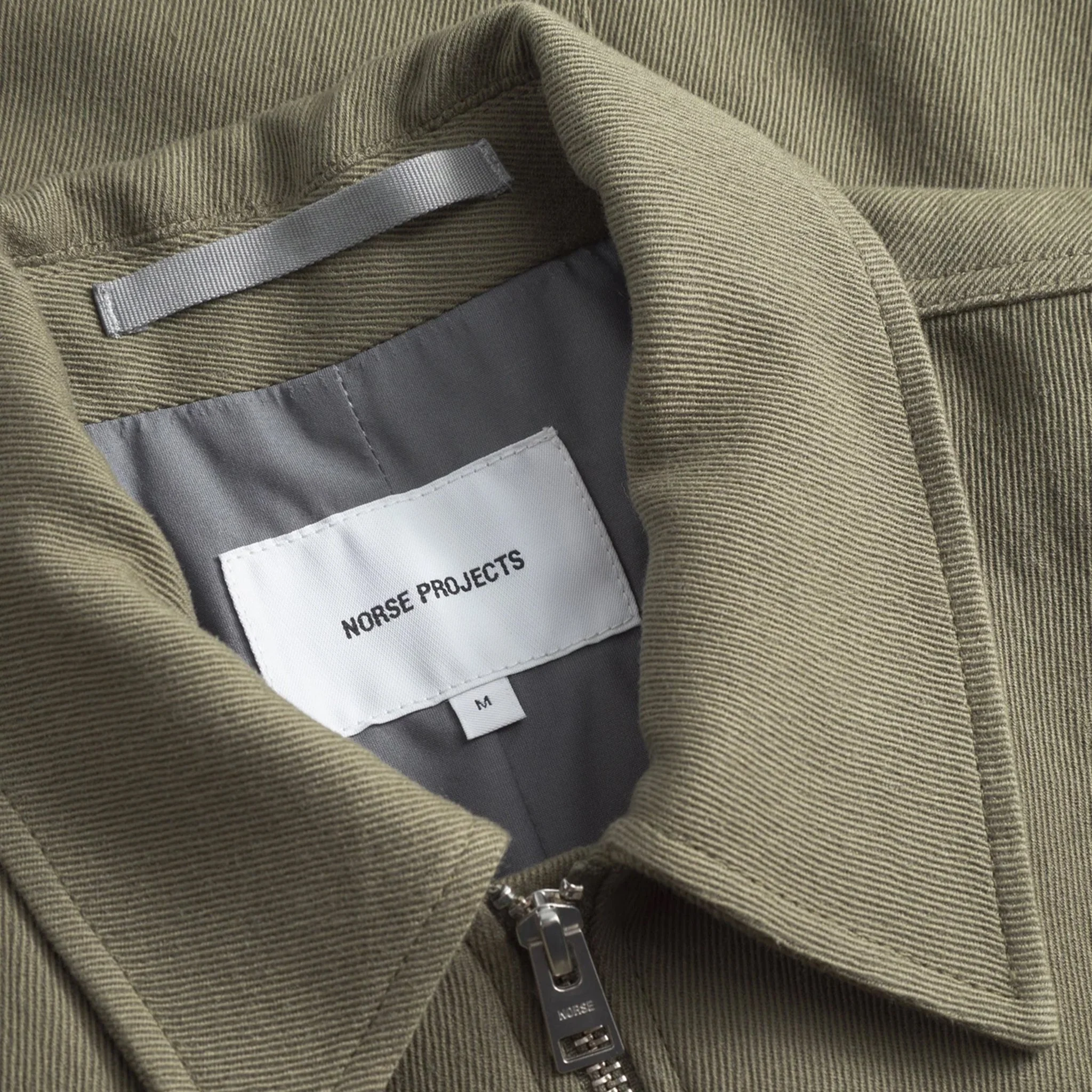 Norse Projects Aksel Cavalry Cotton Wool Windstopper Jacket Olive Night - Image 2