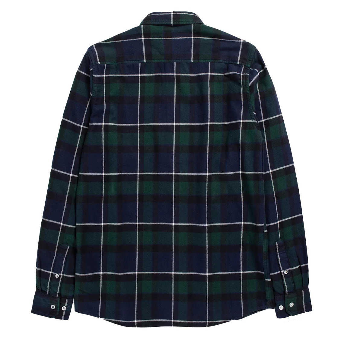 Norse Projects Anton Brushed Flannel Check Shirt Black Watch Check - Image 2