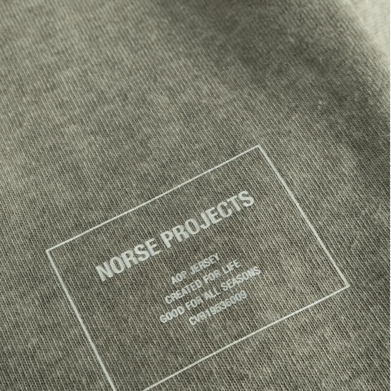 Norse Projects Espen Loose Printed S/S Polo Sediment Green - Image 3
