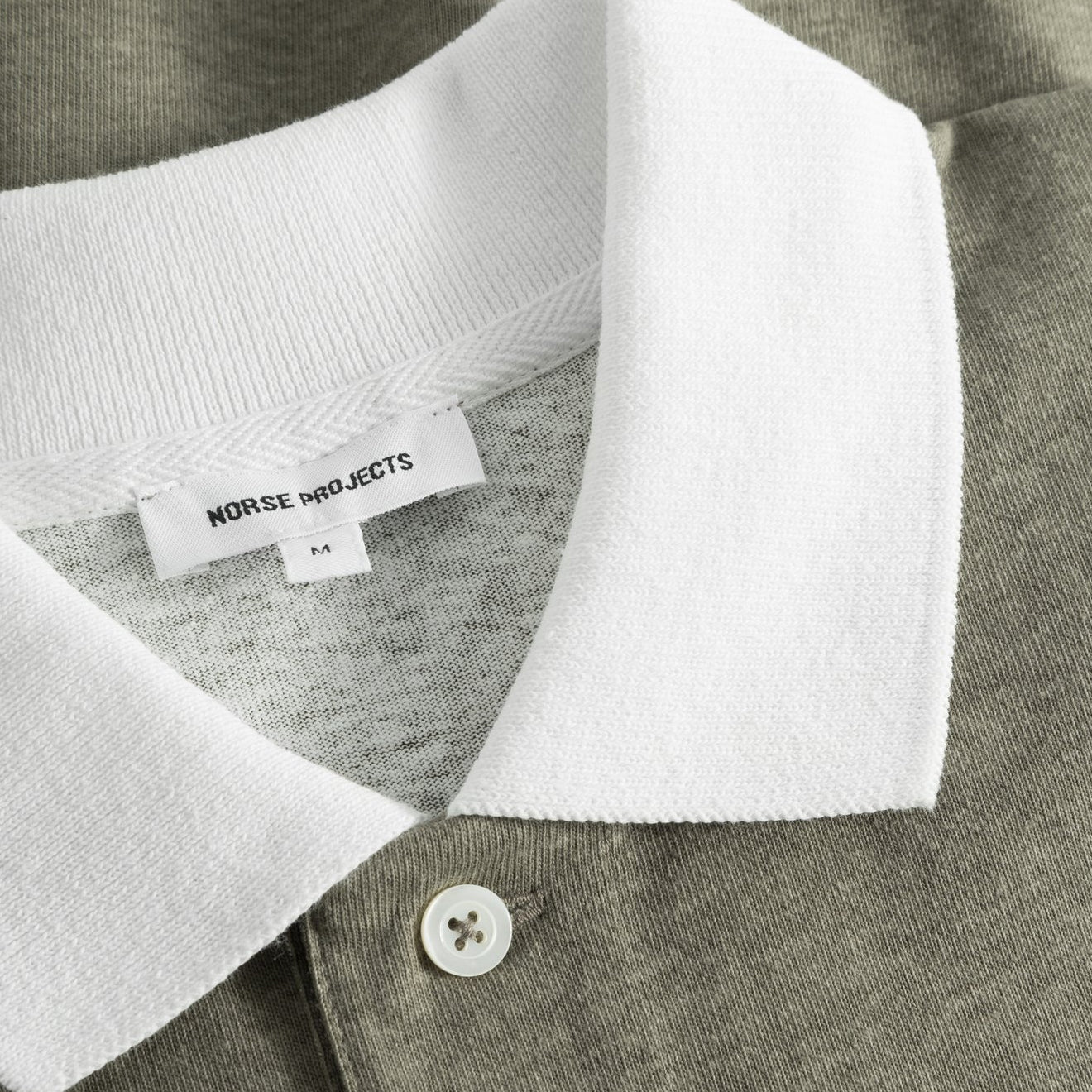 Norse Projects Espen Loose Printed S/S Polo Sediment Green - Image 5