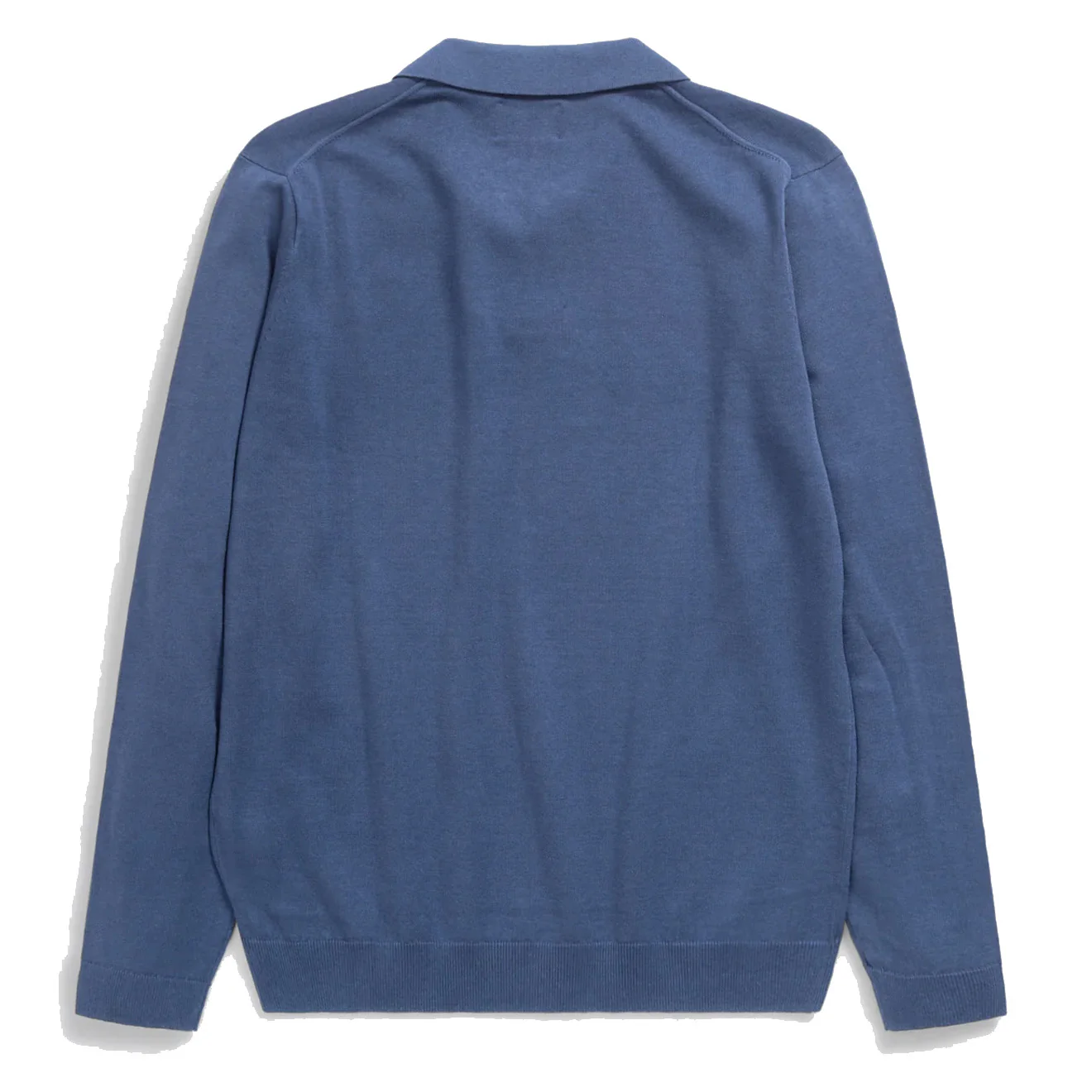 Norse Projects Leif Cotton Linen LS Polo Shirt Calcite Blue - Image 2