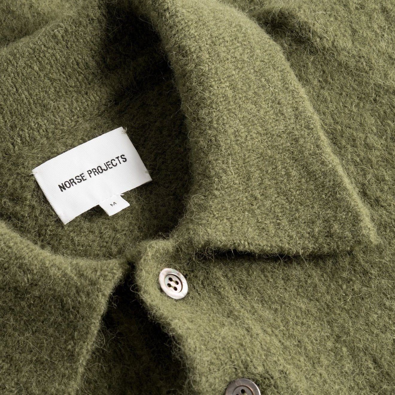 Norse Projects Rasmus Relaxed Brushed Polo Ivy Green - Image 3