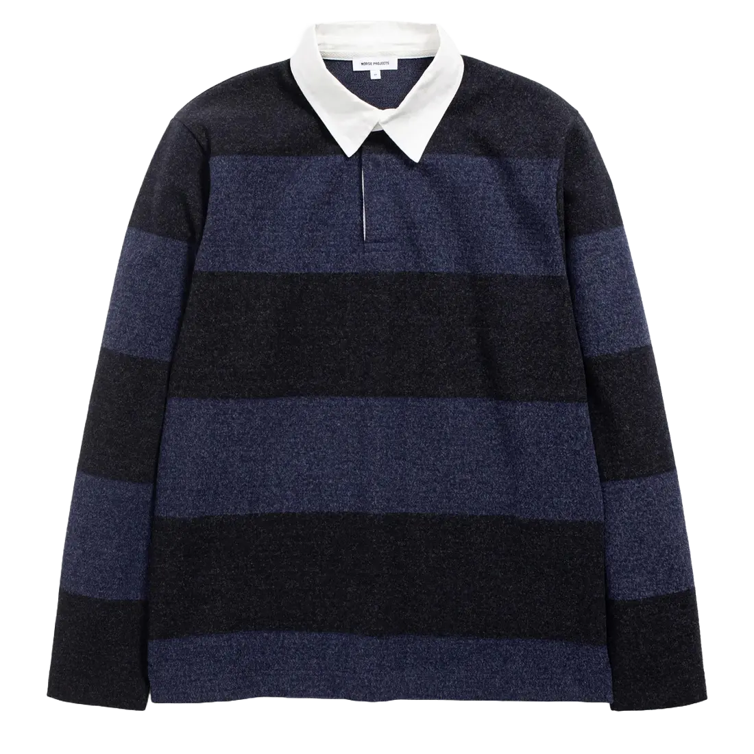 Norse Projects Ruben Brushed Jersey Rugby LS Polo Navy