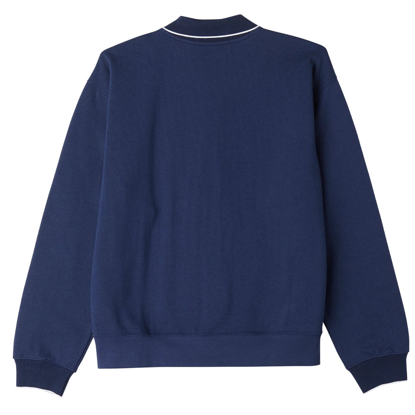 Obey Fontana Zip Front Polo Sweatshirt Academy Navy - Image 2