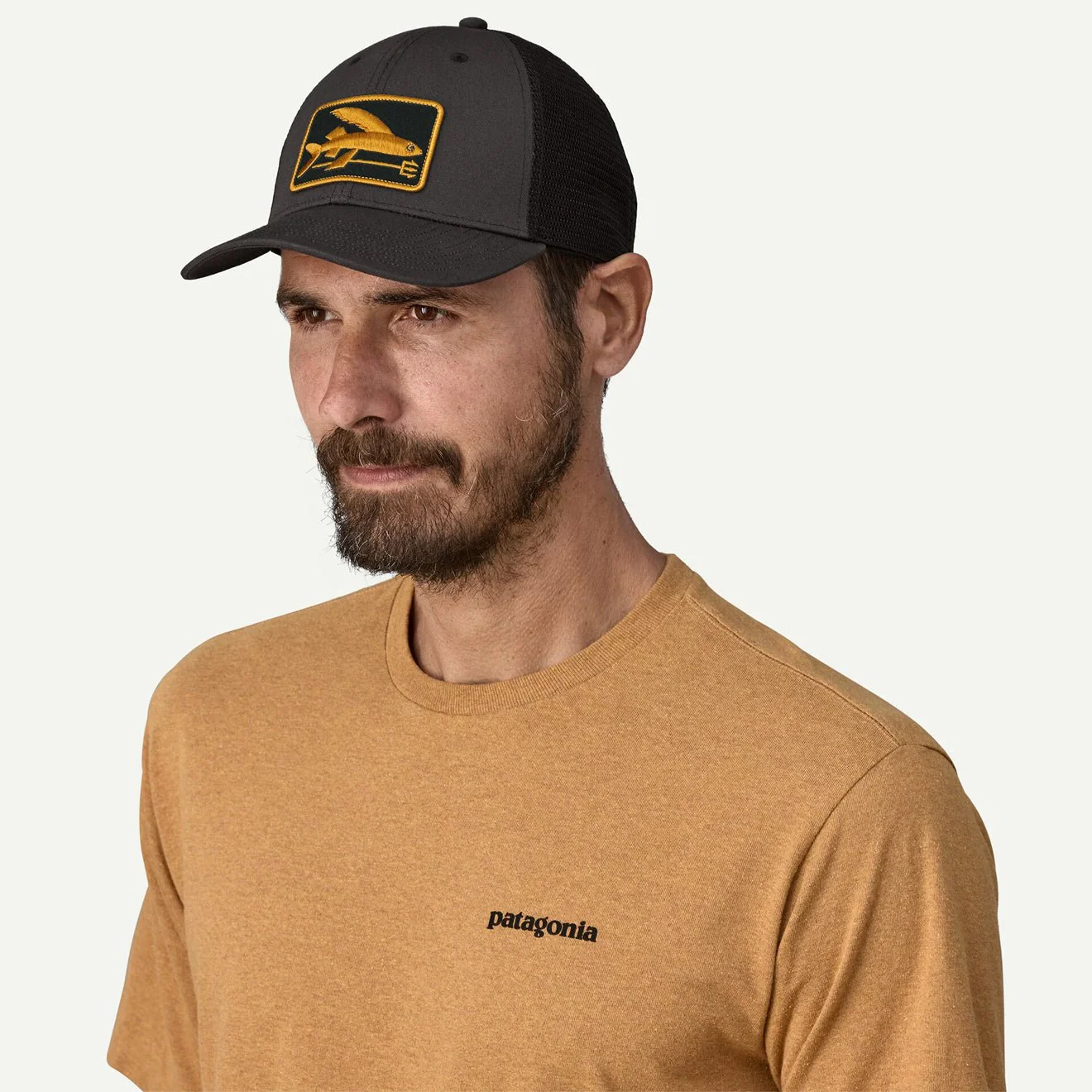 Patagonia Flying Fish LoPro Trucker Hat Flying Fish Fork Ink Black - Image 2