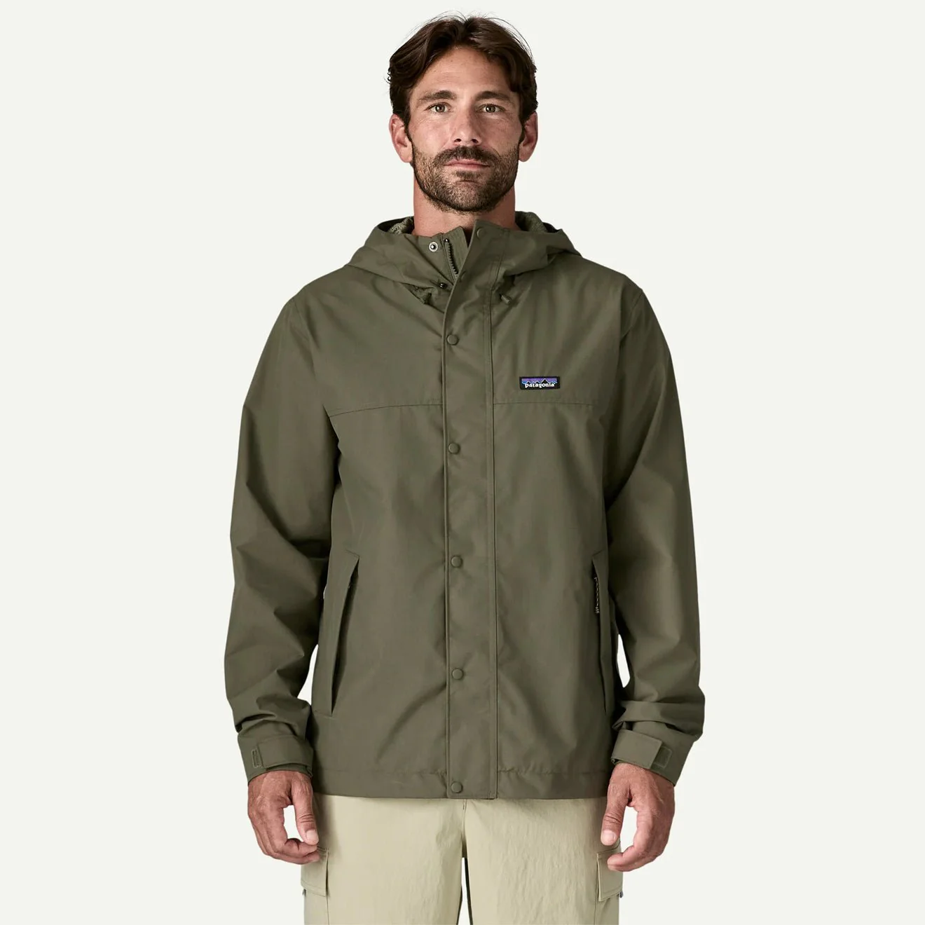 Patagonia Outdoor Everyday Rain Jacket Basin Green - Image 3