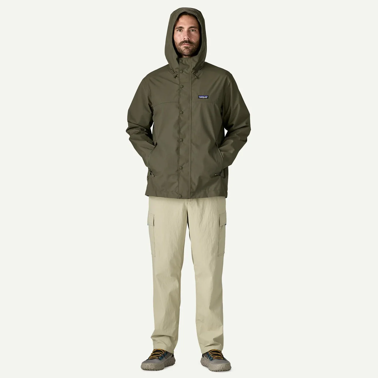 Patagonia Outdoor Everyday Rain Jacket Basin Green - Image 5