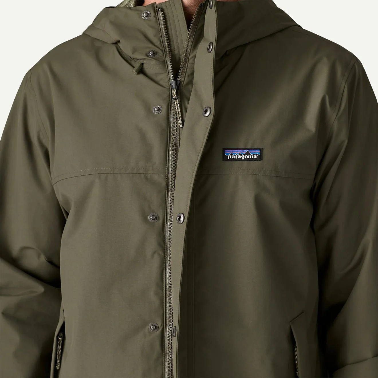 Patagonia Outdoor Everyday Rain Jacket Basin Green - Image 7