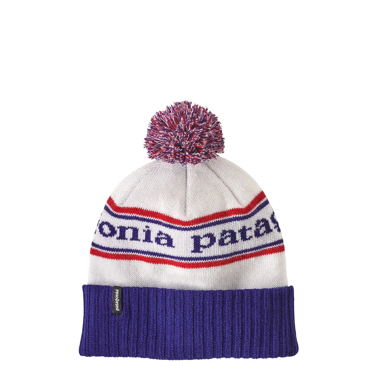 Patagonia Powder Town Beanie Park Stripe Barnacle Blue